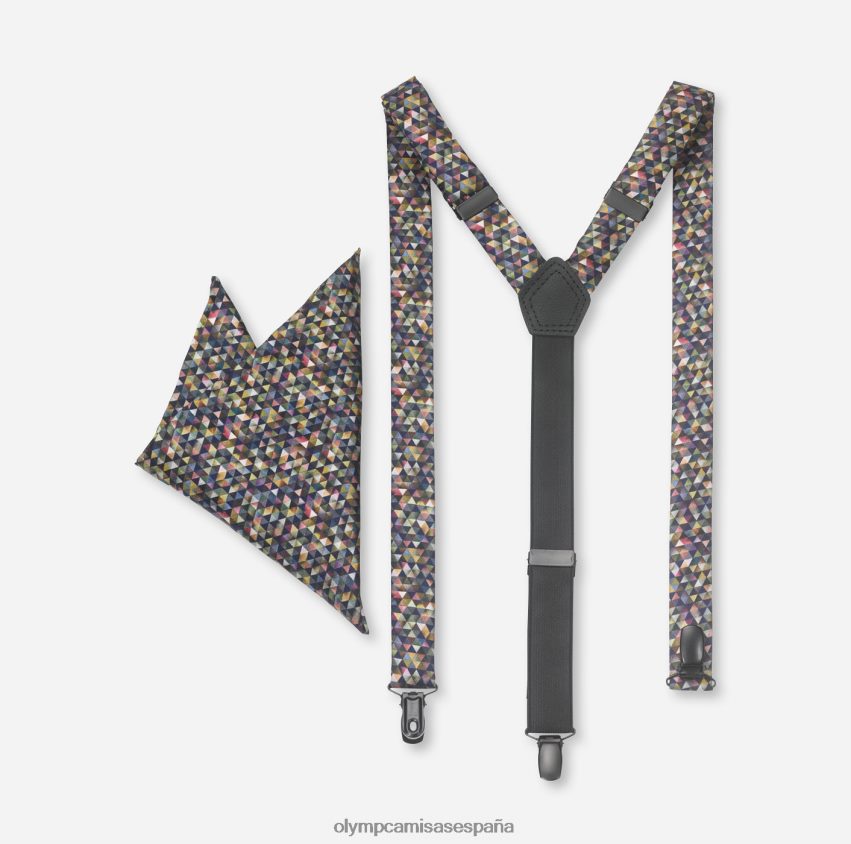 accesorios OLYMP conjunto de tirantes / pañuelo de bolsillo verde oliva 8N2F2651