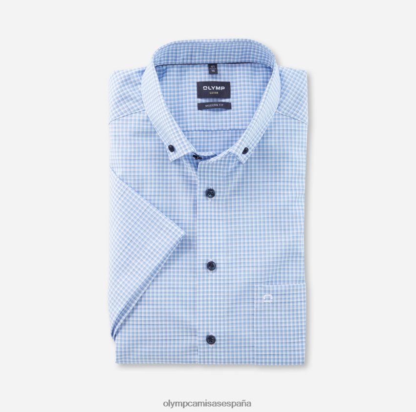 ropa OLYMP Camisa business luxor modern fit, con botones, azul 8N2F1273