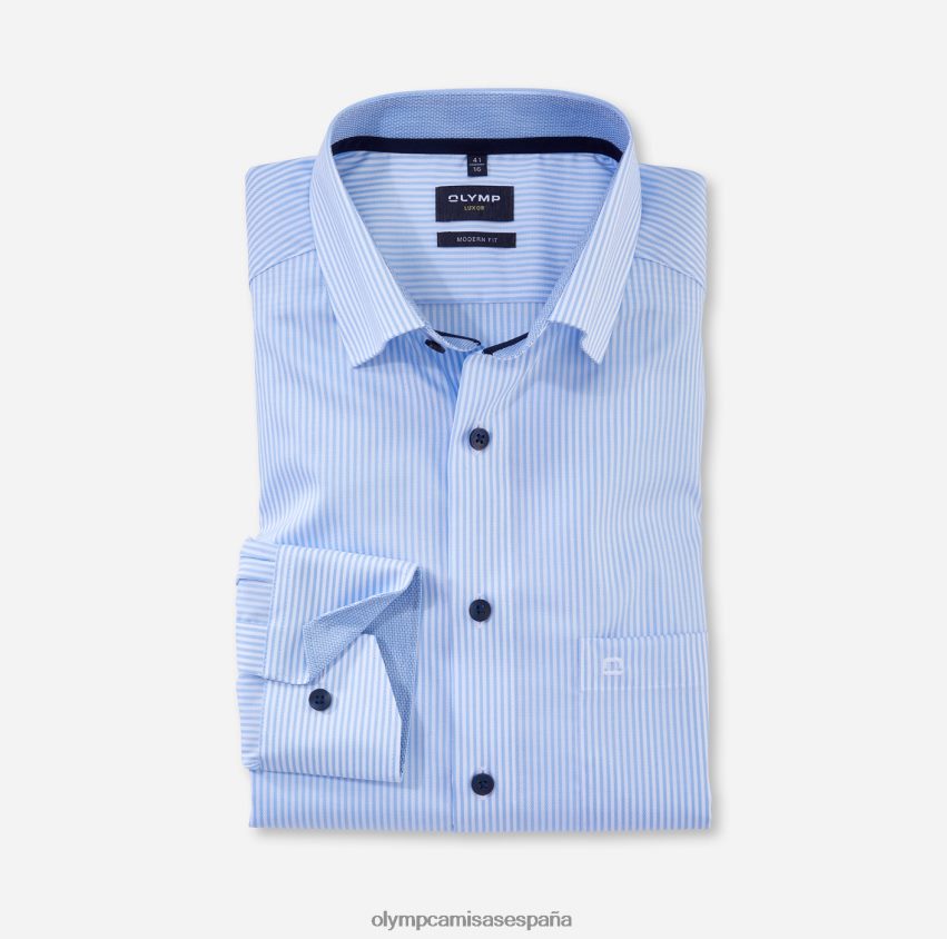 ropa OLYMP Camisa business luxor modern fit, con botones, azul 8N2F1280