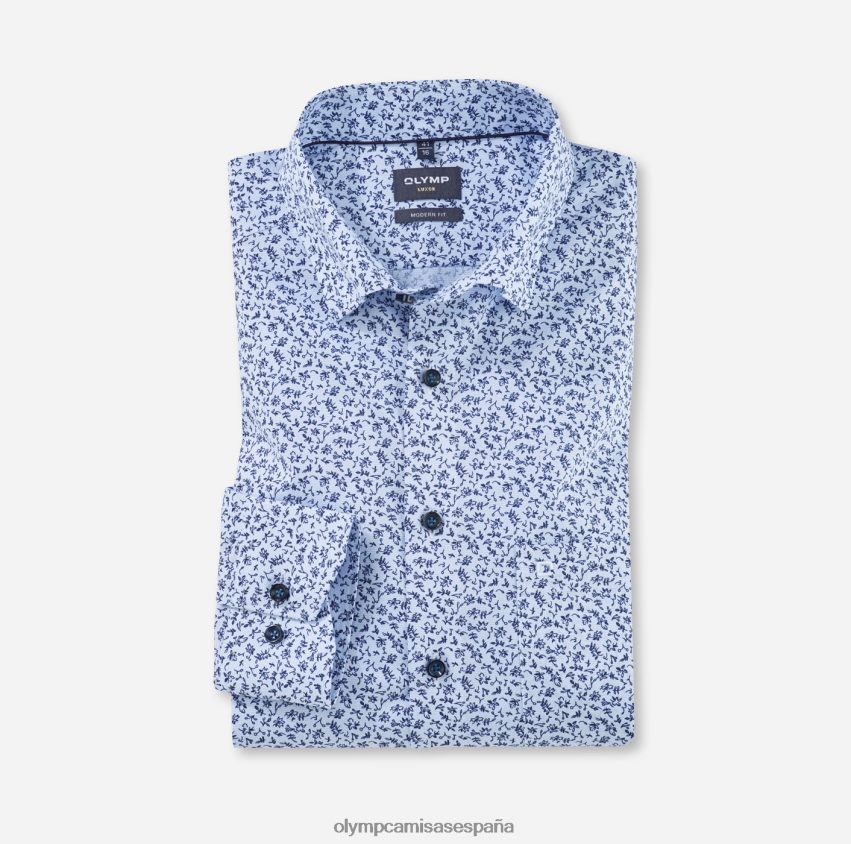 ropa OLYMP Camisa business luxor modern fit, con botones, azul 8N2F1296
