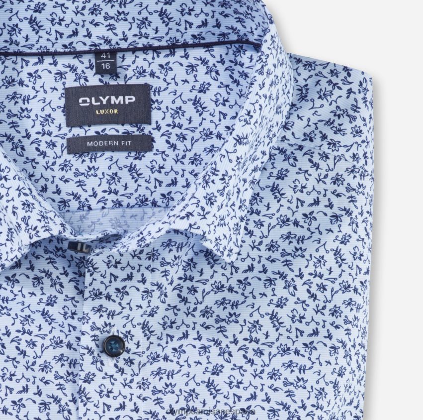 ropa OLYMP Camisa business luxor modern fit, con botones, azul 8N2F1296
