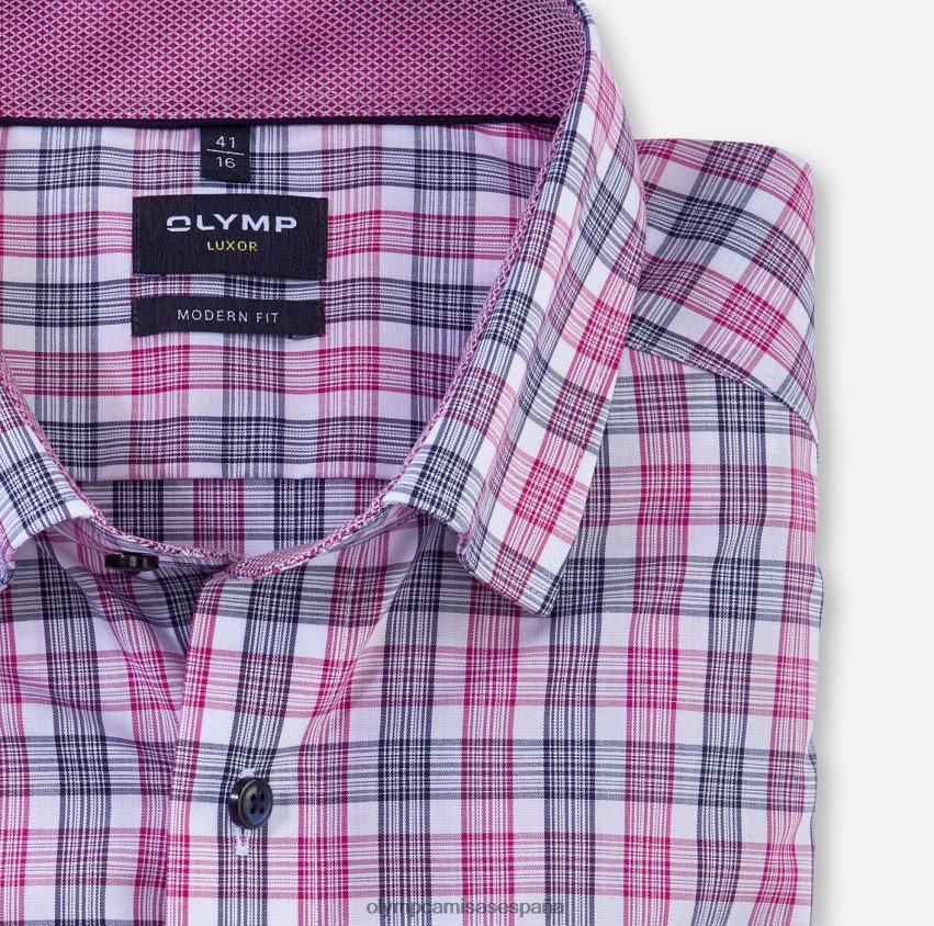 ropa OLYMP Camisa business luxor modern fit, con botones, fucsia 8N2F1026