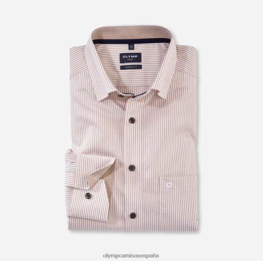 ropa OLYMP Camisa business luxor modern fit, con botones, natural 8N2F996