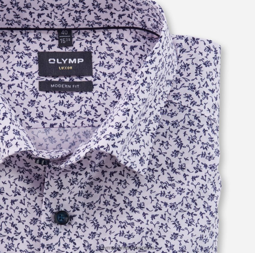 ropa OLYMP Camisa business luxor modern fit, con botones, rosa 8N2F1152
