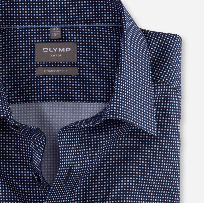 ropa OLYMP Camisa de vestir Luxor Comfort Fit, New Kent, Marine 8N2F1509