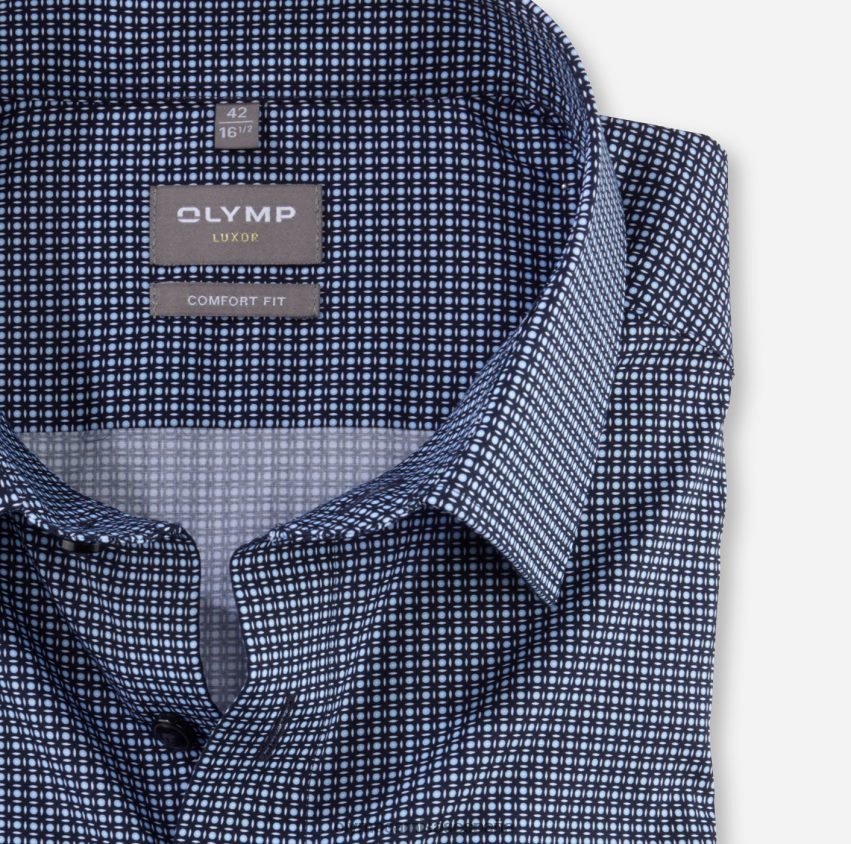 ropa OLYMP Camisa de vestir Luxor Comfort Fit, New Kent, Marine 8N2F1583