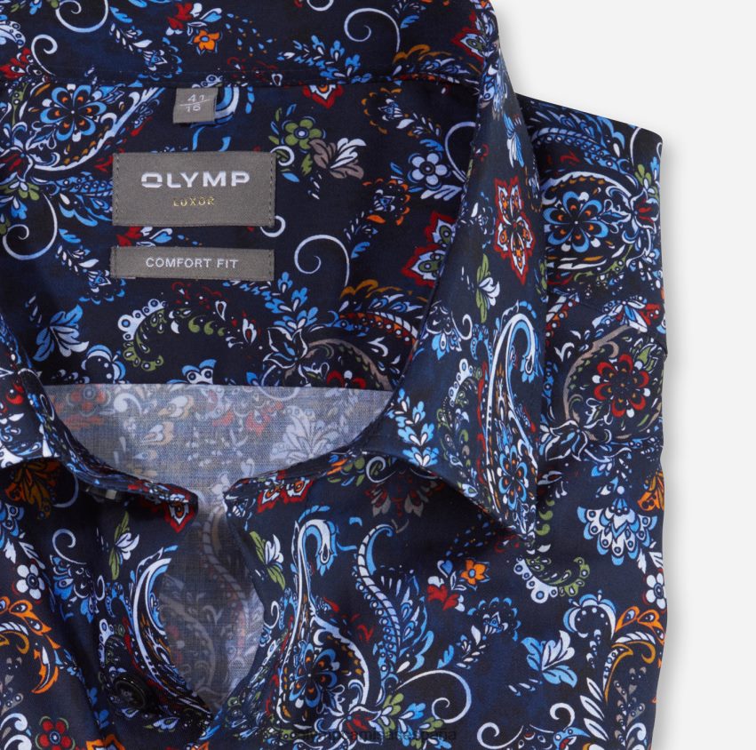 ropa OLYMP Camisa de vestir Luxor Comfort Fit, New Kent, Marine 8N2F1604