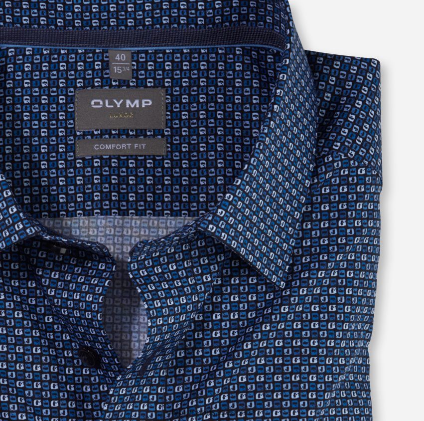 ropa OLYMP Camisa de vestir Luxor Comfort Fit, New Kent, Marine 8N2F1641