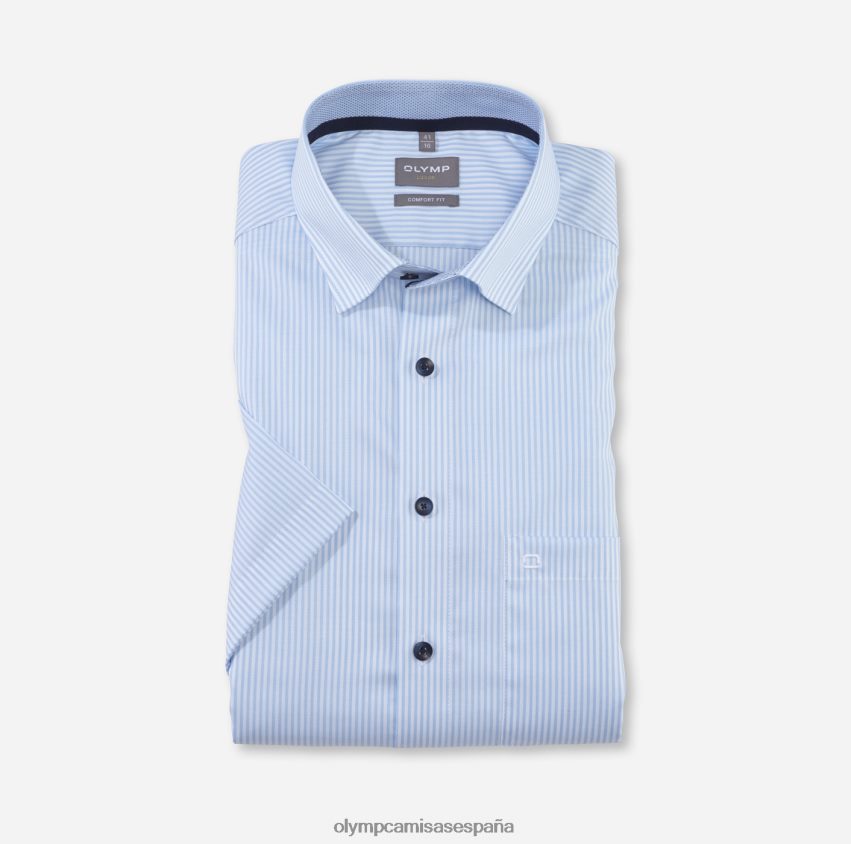 ropa OLYMP Camisa de vestir Luxor Comfort Fit, con botones debajo, azul 8N2F1494