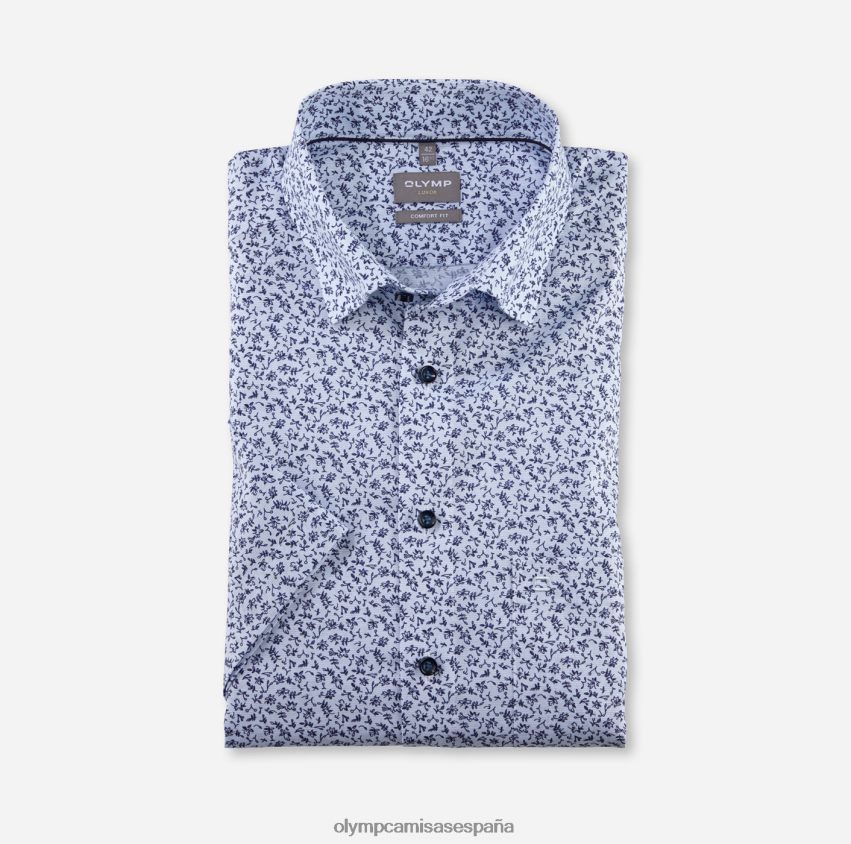 ropa OLYMP Camisa de vestir Luxor Comfort Fit, con botones debajo, azul 8N2F1590