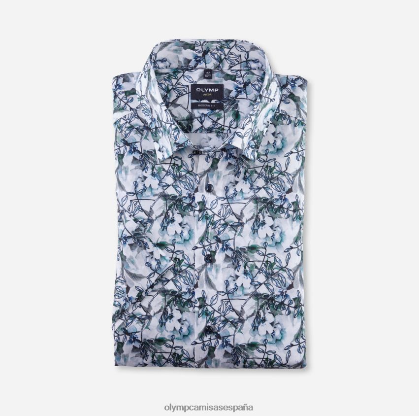 ropa OLYMP Camisa de vestir Luxor Modern Fit, con botones, color aguamarina 8N2F1082