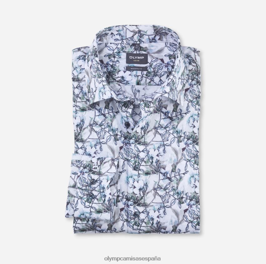 ropa OLYMP Camisa de vestir Luxor Modern Fit, con botones, color aguamarina 8N2F1118