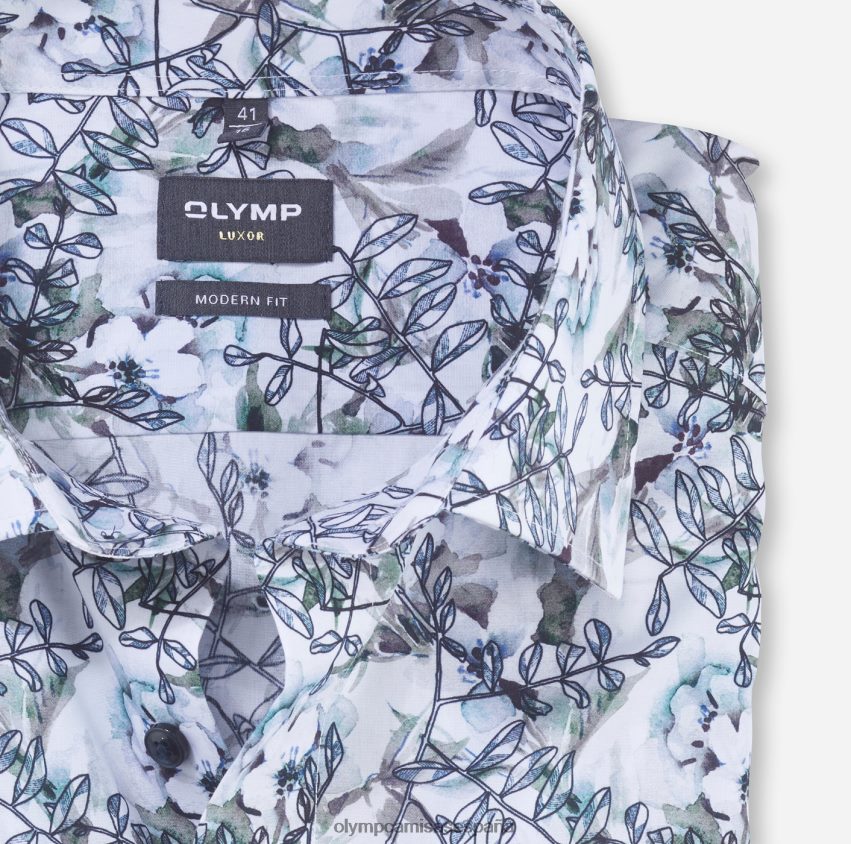 ropa OLYMP Camisa de vestir Luxor Modern Fit, con botones, color aguamarina 8N2F1118