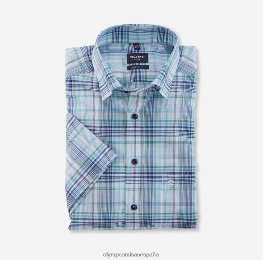 ropa OLYMP Camisa de vestir Luxor Modern Fit, con botones, color aguamarina 8N2F1251