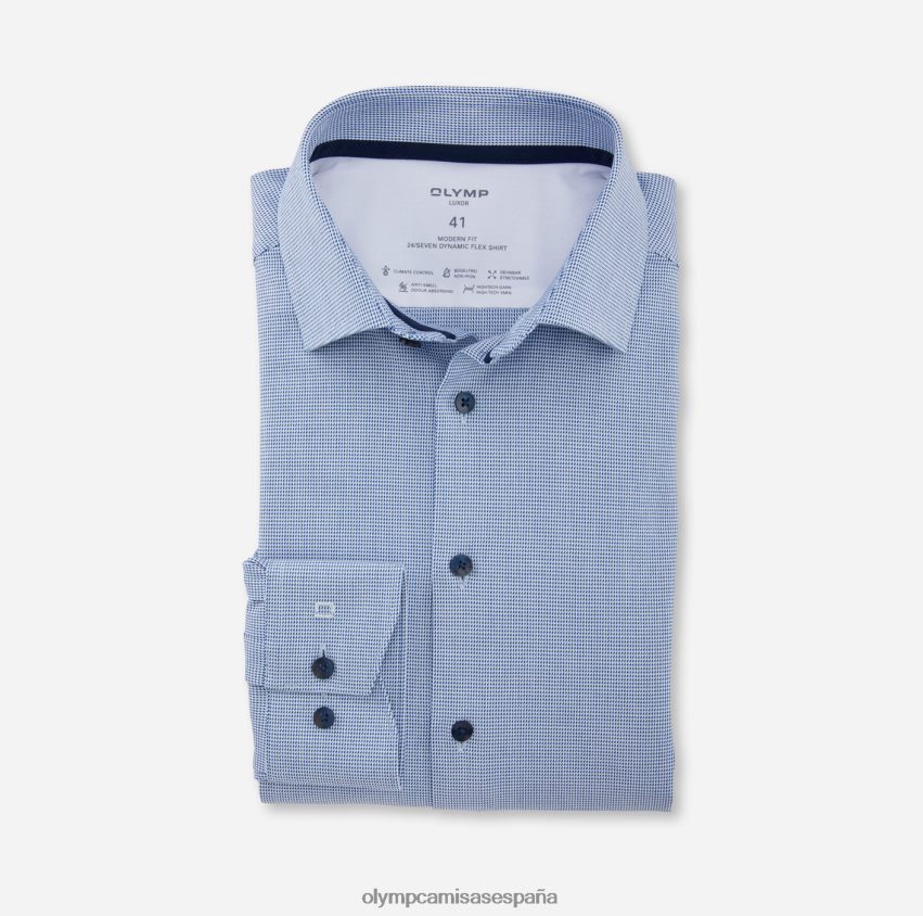 ropa OLYMP Luxor 24/7 corte moderno, camisa de negocios, global kent, royal 8N2F940