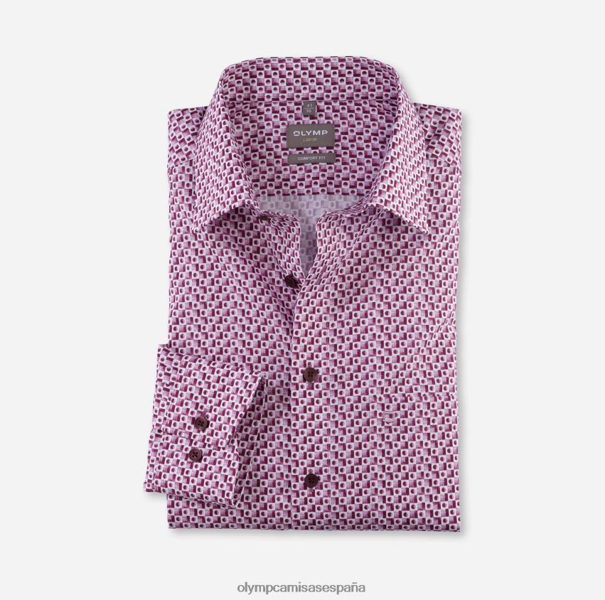 ropa OLYMP Luxor Comfort Fit, camisa business, New Kent, fucsia 8N2F1500