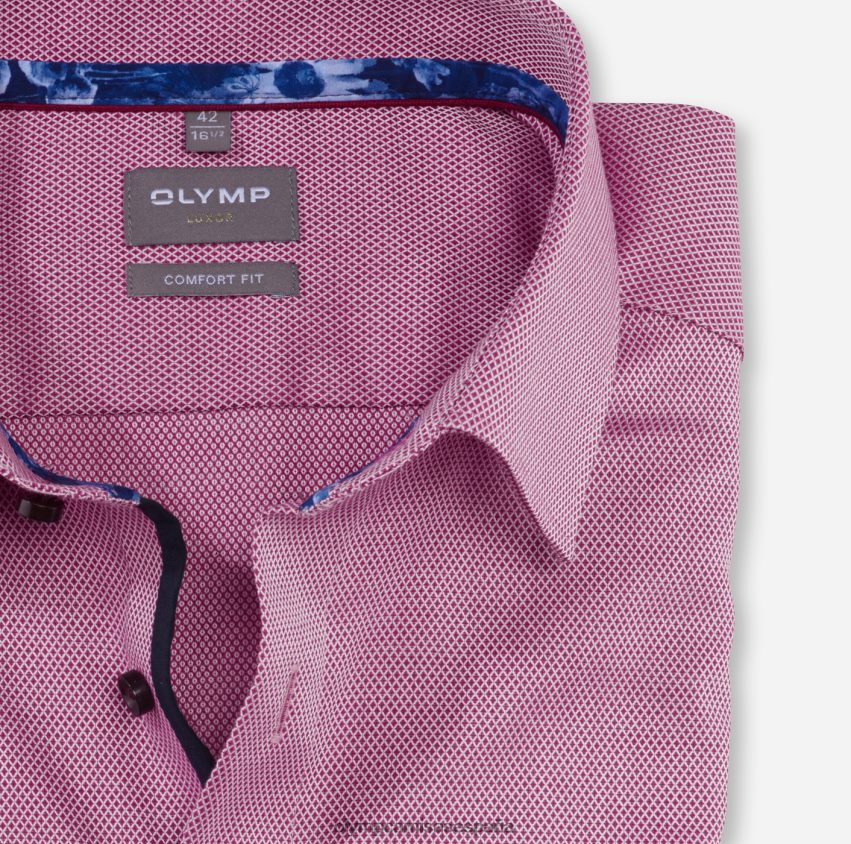 ropa OLYMP Luxor Comfort Fit, camisa business, New Kent, fucsia 8N2F1655