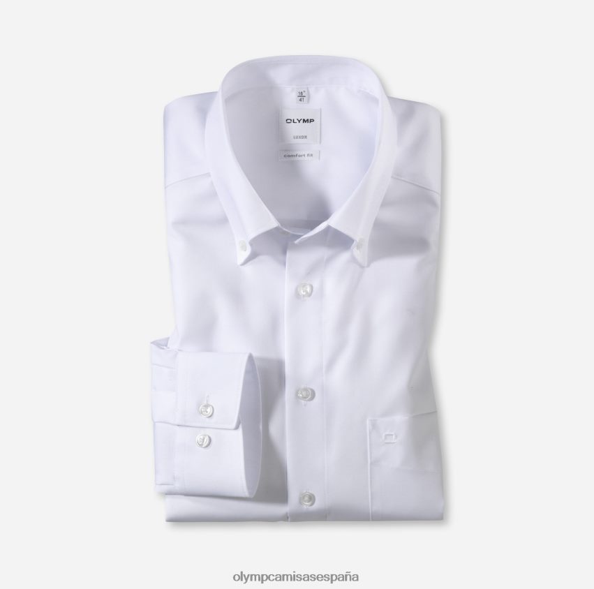ropa OLYMP Luxor Comfort Fit, camisa business, con botones, blanco 8N2F1678