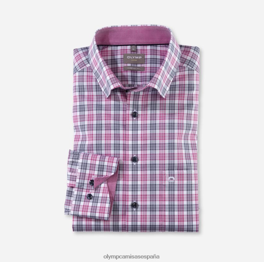 ropa OLYMP Luxor Comfort Fit, camisa business con botones, fucsia 8N2F1497
