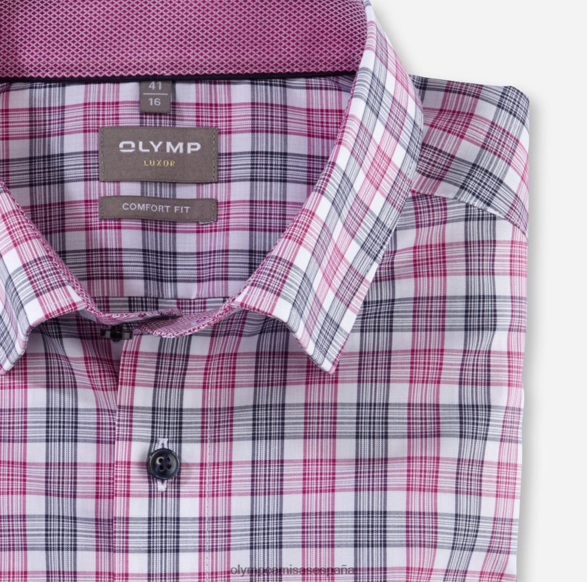 ropa OLYMP Luxor Comfort Fit, camisa business con botones, fucsia 8N2F1497