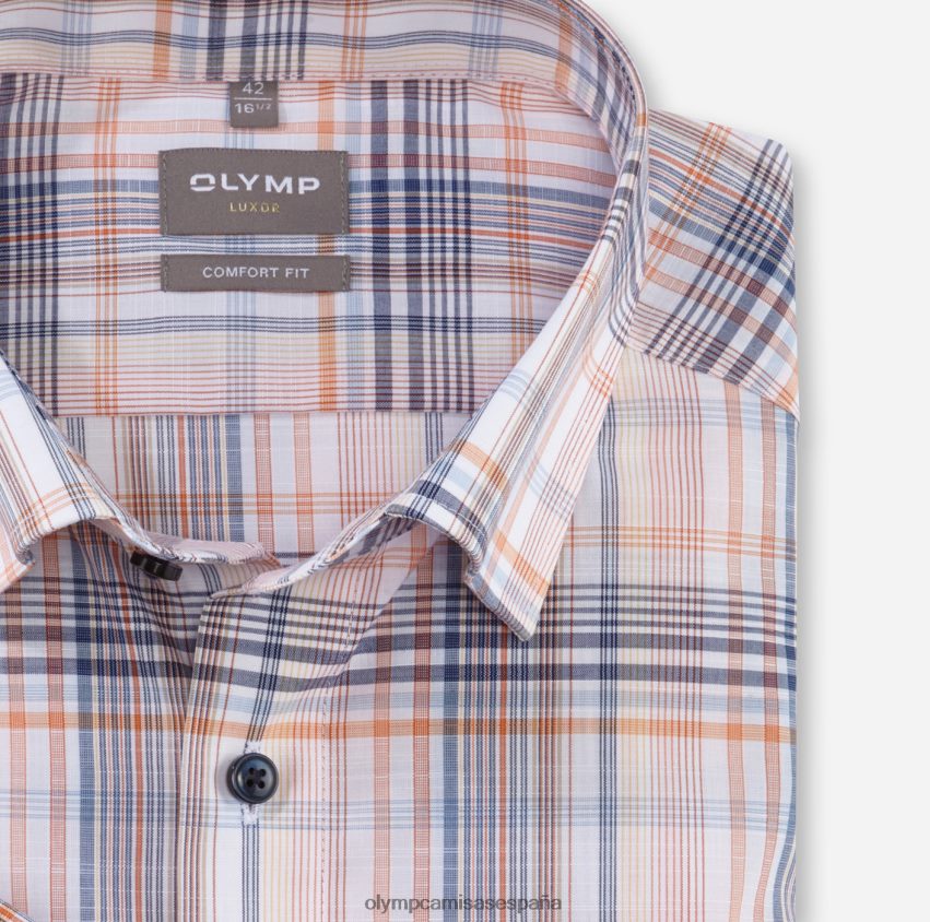 ropa OLYMP Luxor Comfort Fit, camisa business con botones, mandarina 8N2F1542