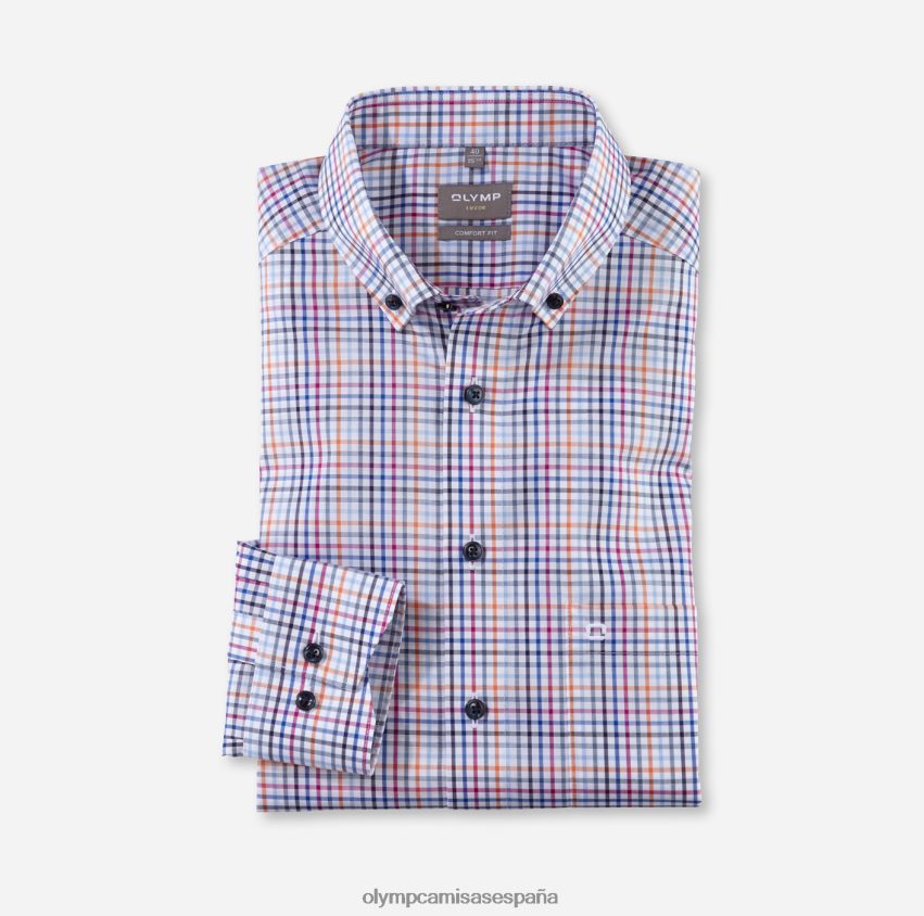 ropa OLYMP Luxor Comfort Fit, camisa business, con botones, naranja 8N2F1498