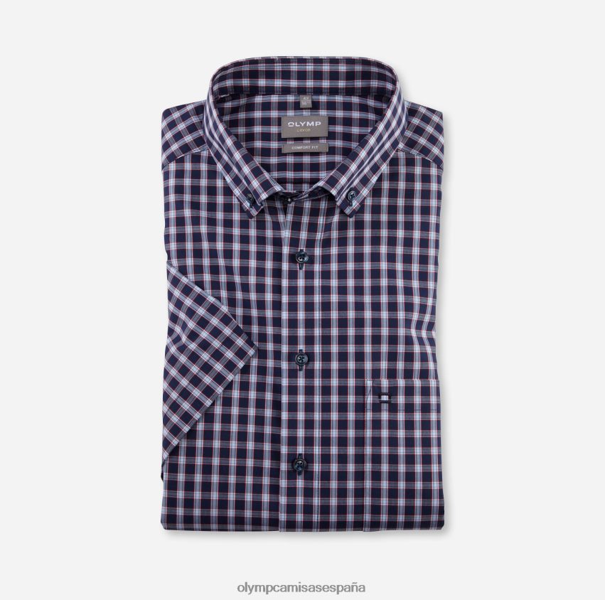 ropa OLYMP Luxor Comfort Fit, camisa business, con botones, rojo 8N2F1547