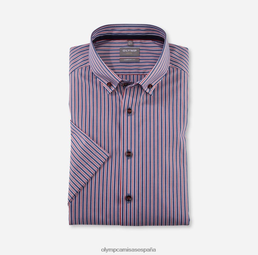 ropa OLYMP Luxor Comfort Fit, camisa business, con botones, rojo 8N2F1625