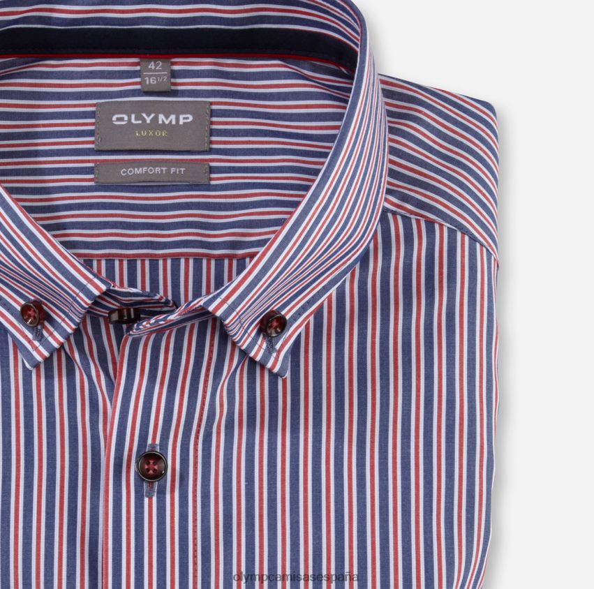 ropa OLYMP Luxor Comfort Fit, camisa business, con botones, rojo 8N2F1625