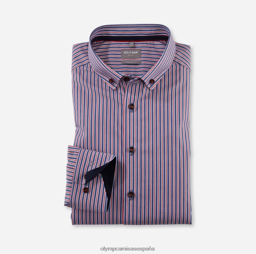 ropa OLYMP Luxor Comfort Fit, camisa business, con botones, rojo 8N2F1638