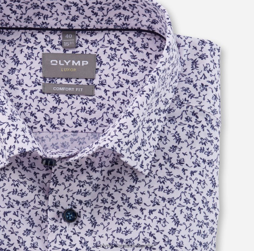 ropa OLYMP Luxor Comfort Fit, camisa business con botones, rosa 8N2F1529