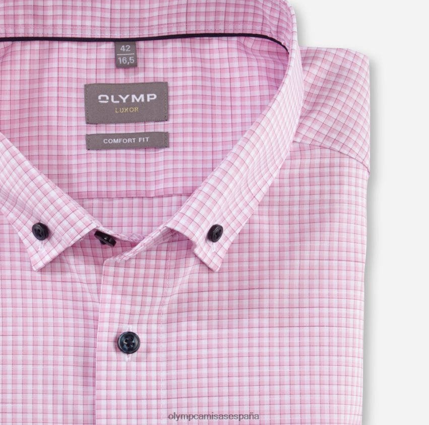 ropa OLYMP Luxor Comfort Fit, camisa business, con botones, rosa 8N2F1637