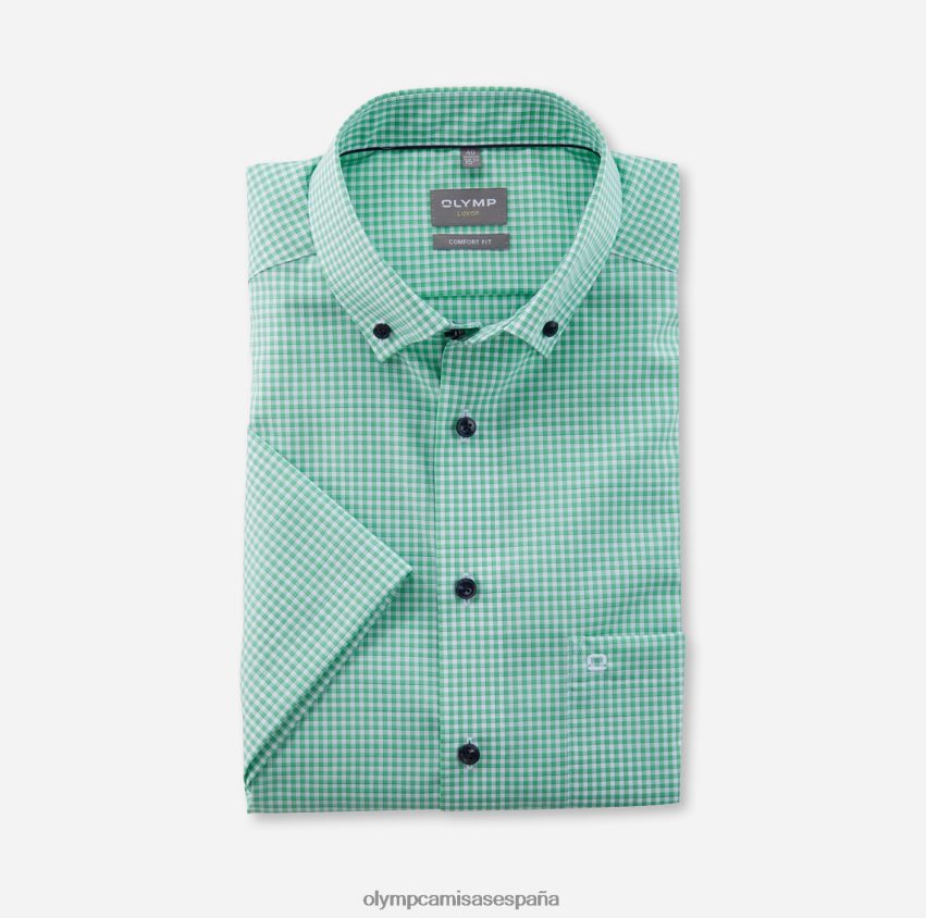 ropa OLYMP Luxor Comfort Fit, camisa business, con botones, verde claro 8N2F1535