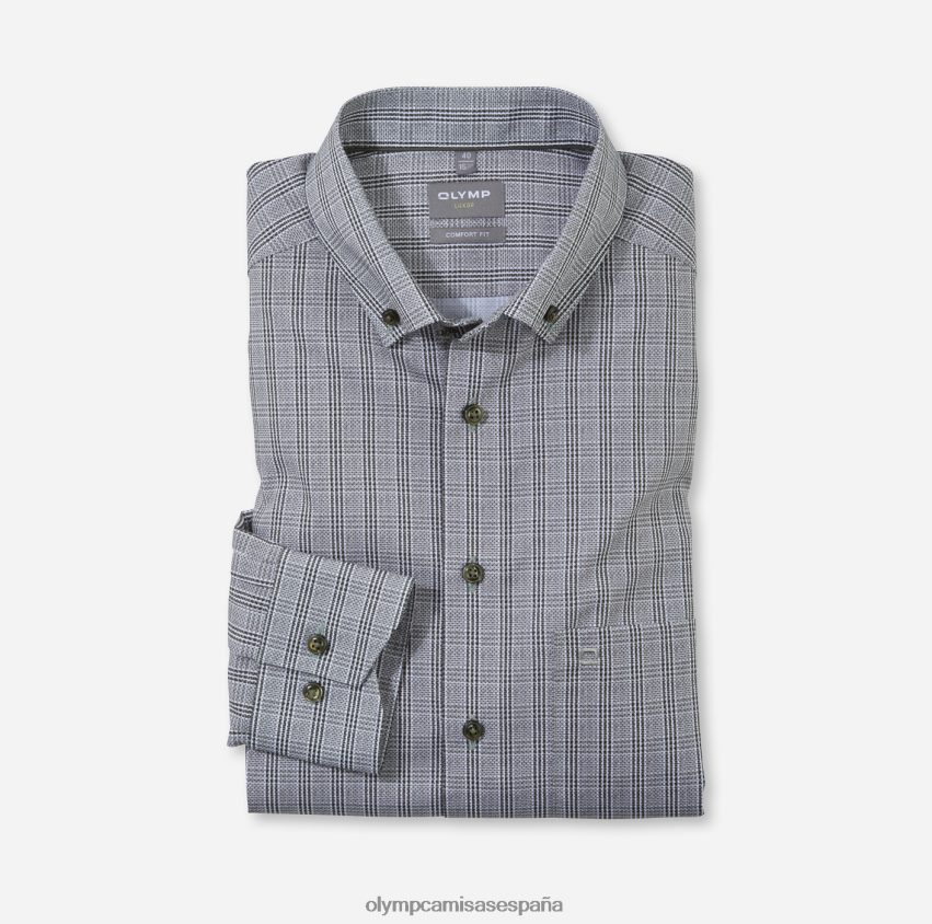 ropa OLYMP Luxor Comfort Fit, camisa business, con botones, verde oliva 8N2F1667