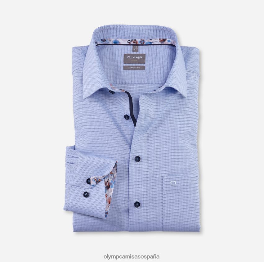 ropa OLYMP Luxor Comfort Fit, camisa business, manga larga extralarga, New Kent, azul 8N2F1699