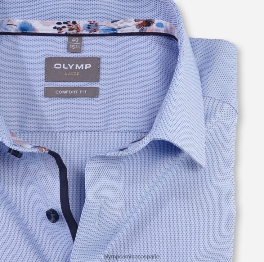 ropa OLYMP Luxor Comfort Fit, camisa business, manga larga extralarga, New Kent, azul 8N2F1699