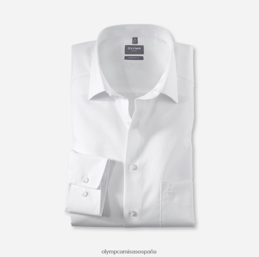 ropa OLYMP Luxor Comfort Fit, camisa business, manga larga extralarga, New Kent, blanco 8N2F1704
