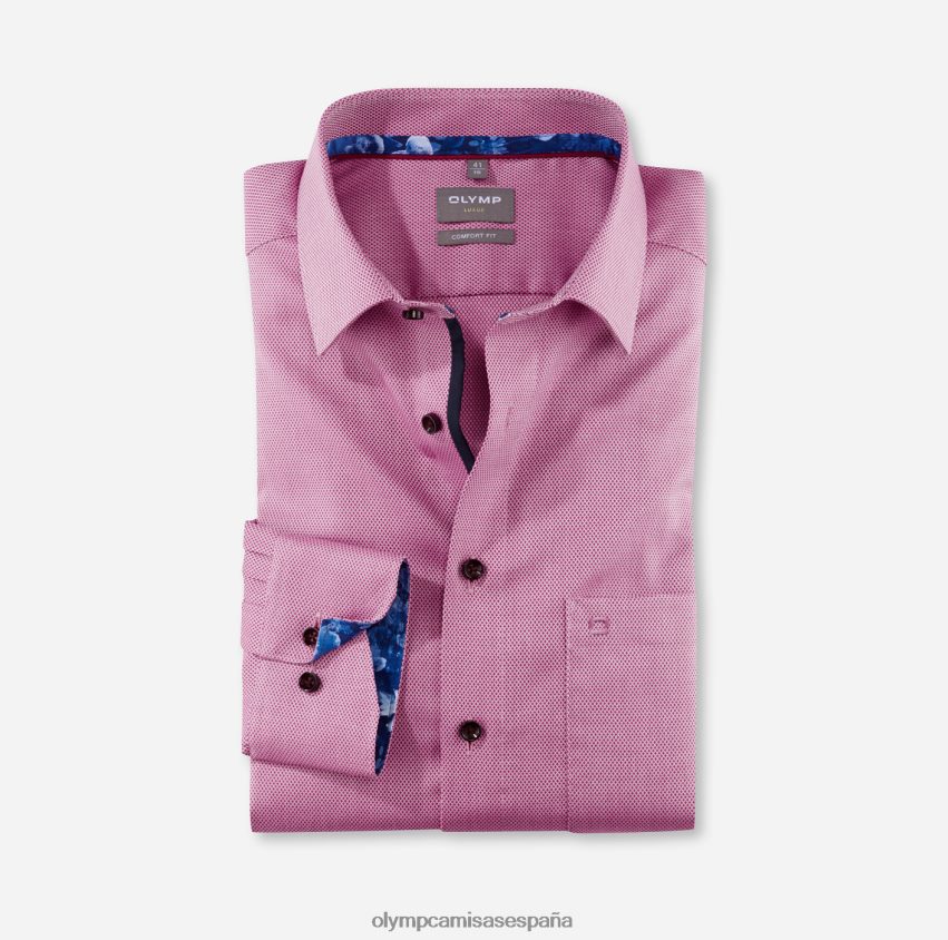 ropa OLYMP Luxor Comfort Fit, camisa business, manga larga extralarga, New Kent, fucsia 8N2F1702