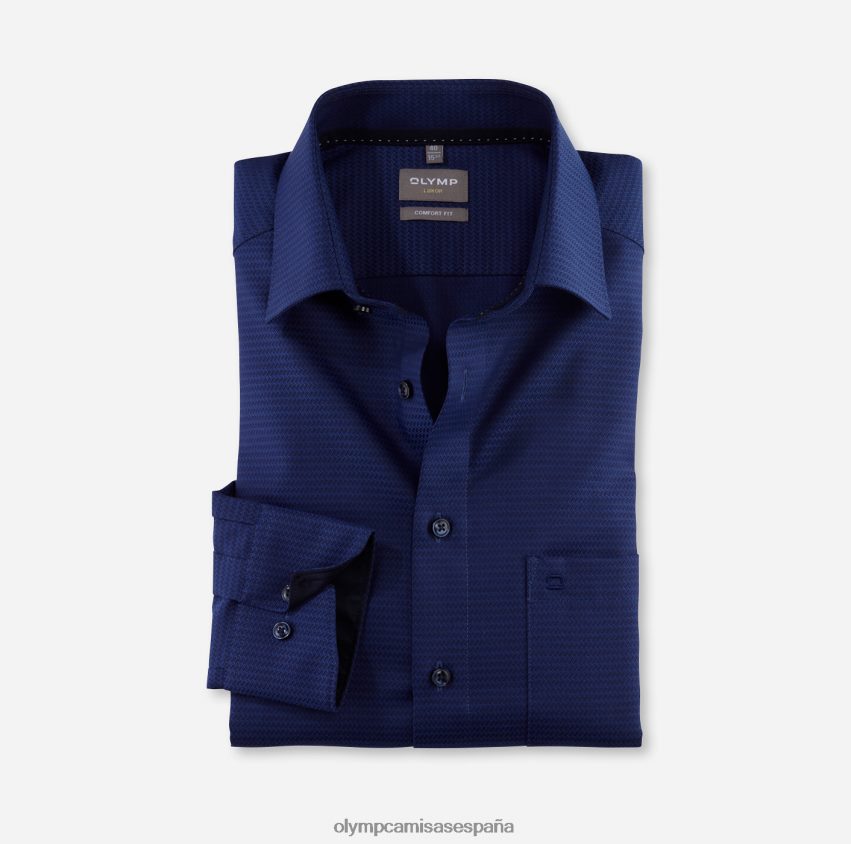 ropa OLYMP Luxor Comfort Fit, camisa business, manga larga extralarga, New Kent, marino 8N2F1695