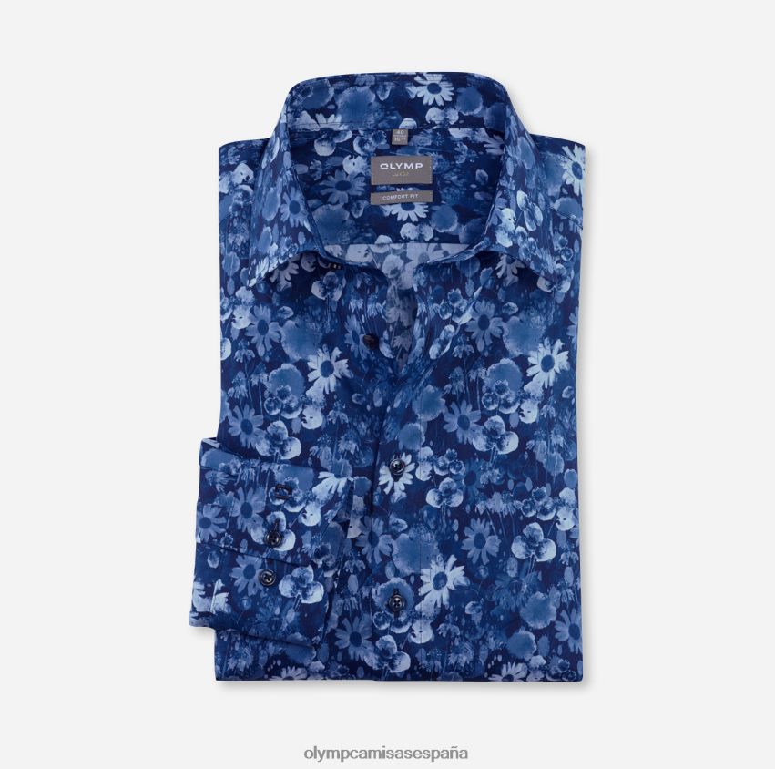 ropa OLYMP Luxor Comfort Fit, camisa business, manga larga extralarga, New Kent, marino 8N2F1696