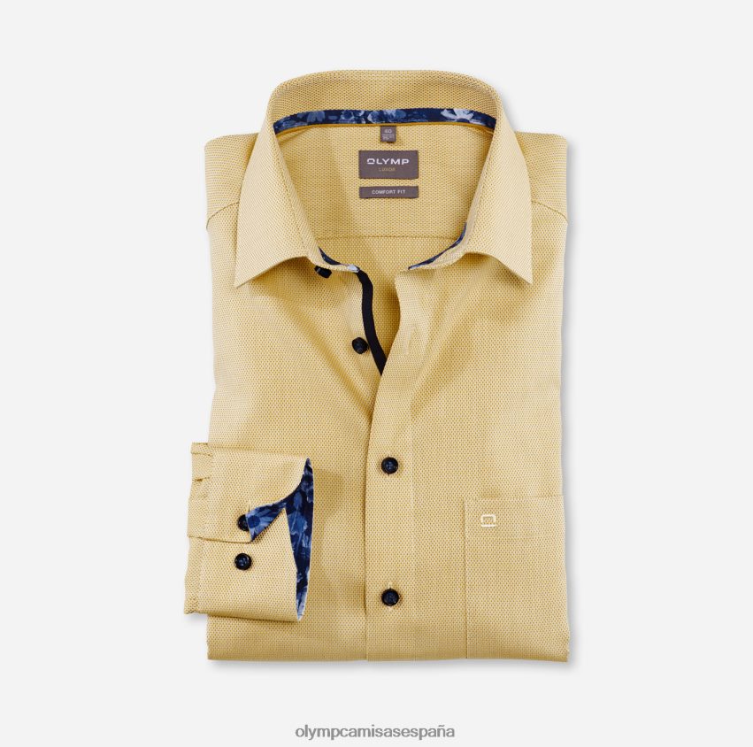 ropa OLYMP Luxor Comfort Fit, camisa de negocios, New Kent, amarillo 8N2F1557