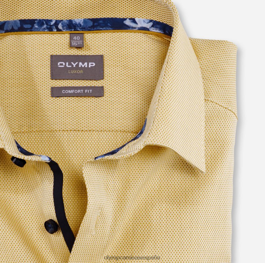 ropa OLYMP Luxor Comfort Fit, camisa de negocios, New Kent, amarillo 8N2F1557