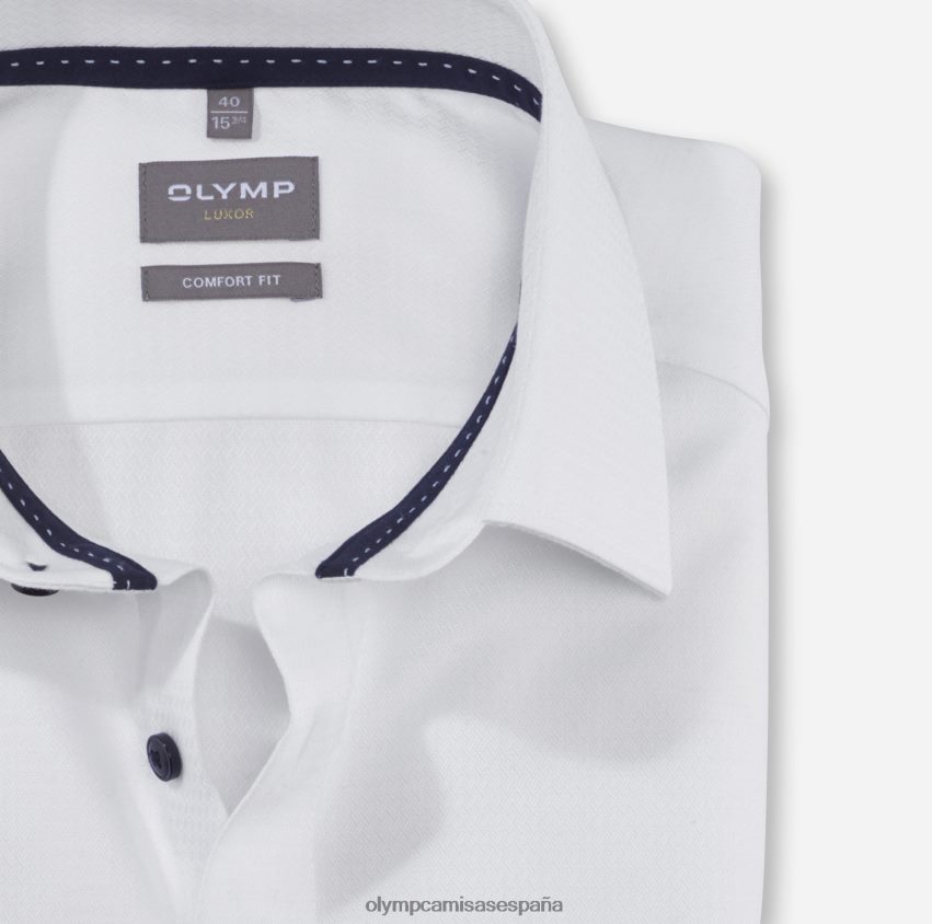 ropa OLYMP Luxor Comfort Fit, camisa de negocios, New Kent, blanco 8N2F1474