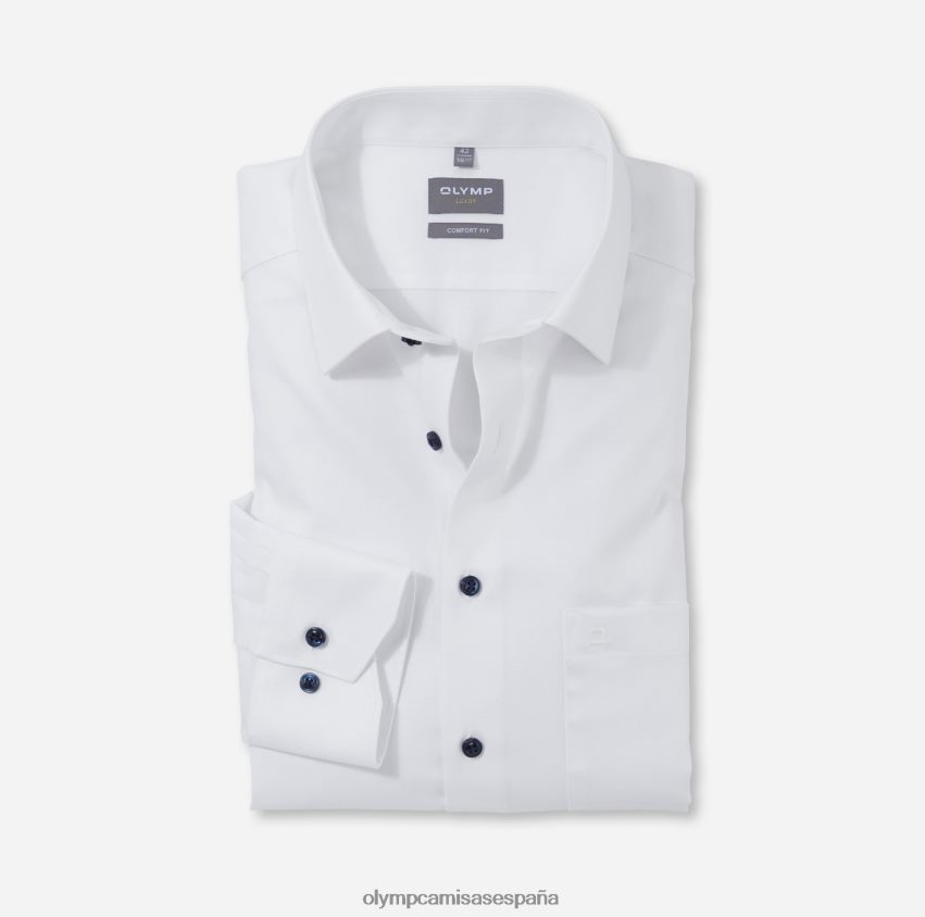 ropa OLYMP Luxor Comfort Fit, camisa de negocios, New Kent, blanco 8N2F1517