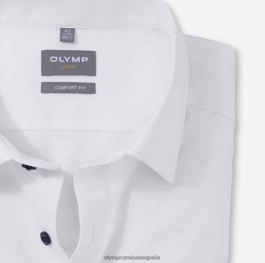 ropa OLYMP Luxor Comfort Fit, camisa de negocios, New Kent, blanco 8N2F1517