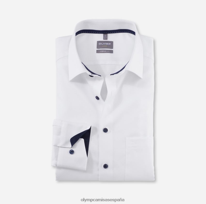 ropa OLYMP Luxor Comfort Fit, camisa de negocios, New Kent, blanco 8N2F1615
