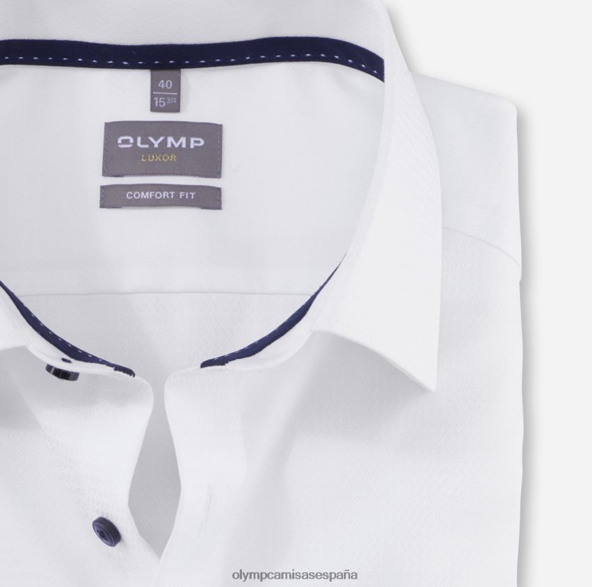 ropa OLYMP Luxor Comfort Fit, camisa de negocios, New Kent, blanco 8N2F1615