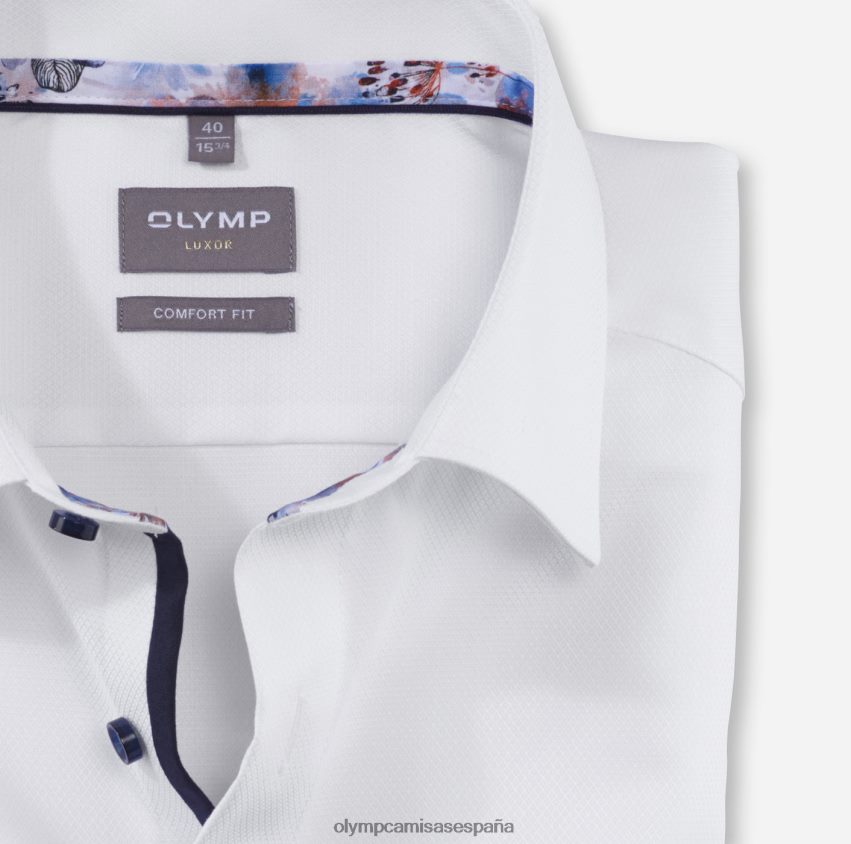 ropa OLYMP Luxor Comfort Fit, camisa de negocios, New Kent, blanco 8N2F1621