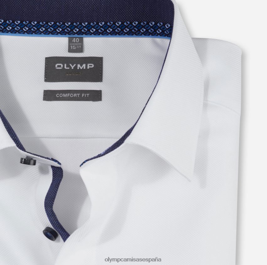 ropa OLYMP Luxor Comfort Fit, camisa de negocios, New Kent, blanco 8N2F1636