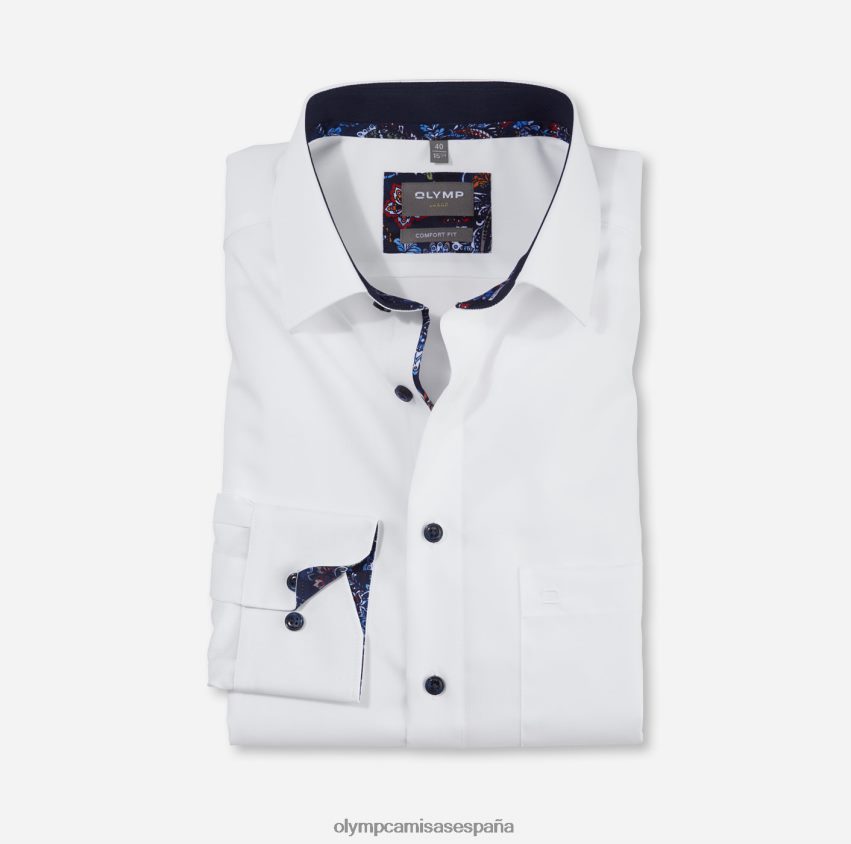 ropa OLYMP Luxor Comfort Fit, camisa de negocios, New Kent, blanco 8N2F1651